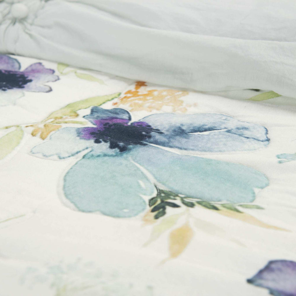 White-Multi Twin Extra Long 100% Cotton 300 Thread Count Machine Washable Down Alternative Comforter - Homeroots - Flyclothing LLC