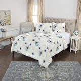 White-Multi Twin Extra Long 100% Cotton 300 Thread Count Machine Washable Down Alternative Comforter - Homeroots - Flyclothing LLC