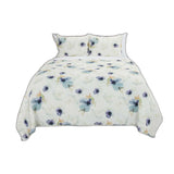 White-Multi Twin Extra Long 100% Cotton 300 Thread Count Machine Washable Down Alternative Comforter - Homeroots - Flyclothing LLC