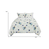 White-Multi Twin Extra Long 100% Cotton 300 Thread Count Machine Washable Down Alternative Comforter - Homeroots - Flyclothing LLC