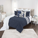 Indigo Twin Extra Long 100% Cotton 300 Thread Count Machine Washable Down Alternative Comforter - Homeroots - Flyclothing LLC