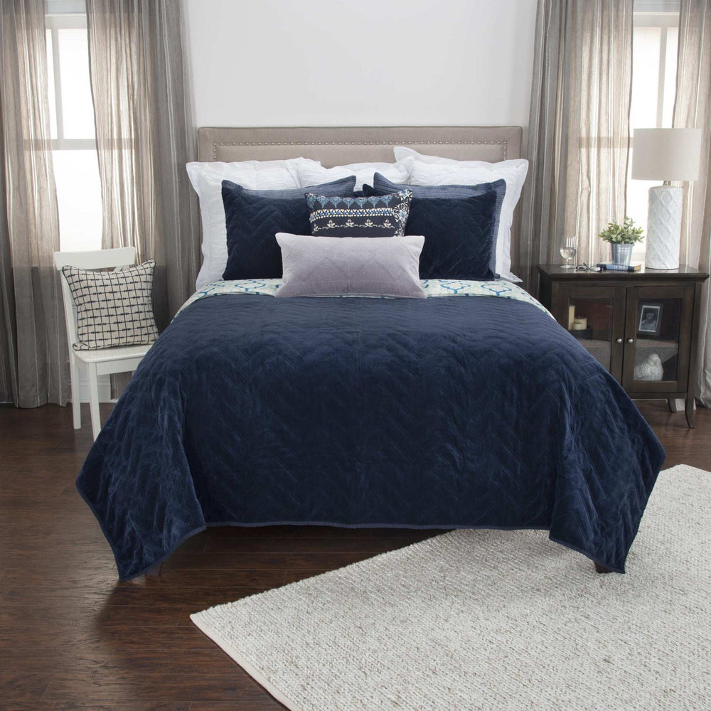 Indigo Queen 100% Cotton 300 Thread Count Dry Clean Only Down Alternative Comforter - Homeroots - Flyclothing LLC