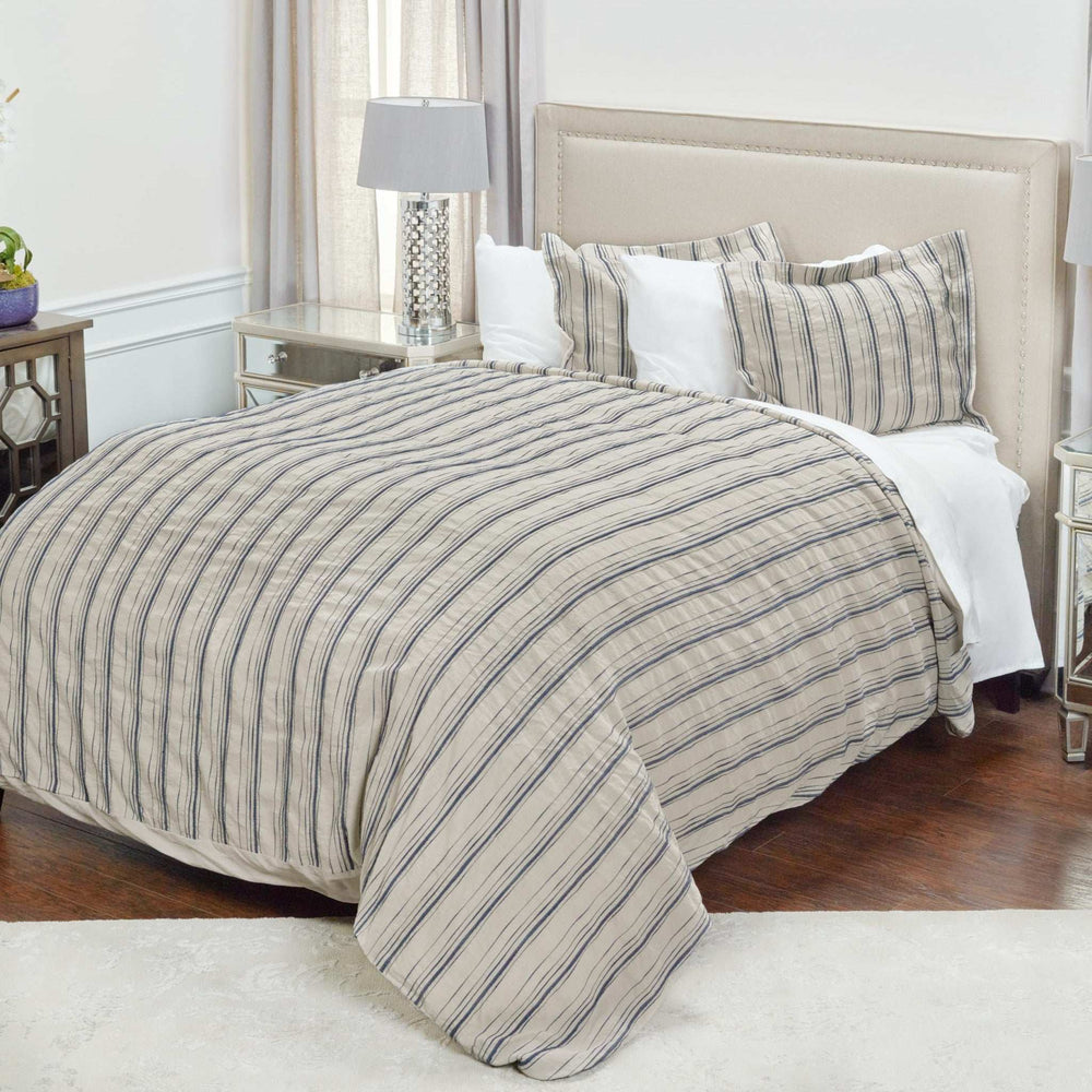 Natural King Linen 300 Thread Count Dry Clean Only Duvet Cover - Homeroots - Flyclothing LLC