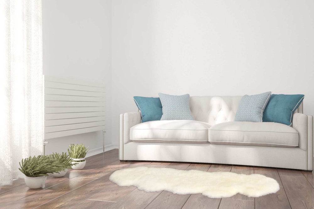 2' X 6' Ivory Wool Sheepskin Handmade Area Rug - Homeroots - Flyclothing LLC