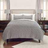 Gray Queen 100% Cotton 300 Thread Count Dry Clean Only Down Alternative Comforter - Homeroots - Flyclothing LLC