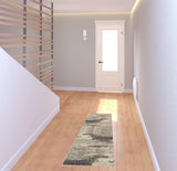 2' X 6' Ivory And Grey Abstract Power Loom Non Skid Runner Rug - Homeroots - Flyclothing LLC