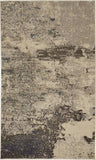 3' X 5' Ivory And Grey Abstract Power Loom Non Skid Area Rug - Homeroots - Flyclothing LLC