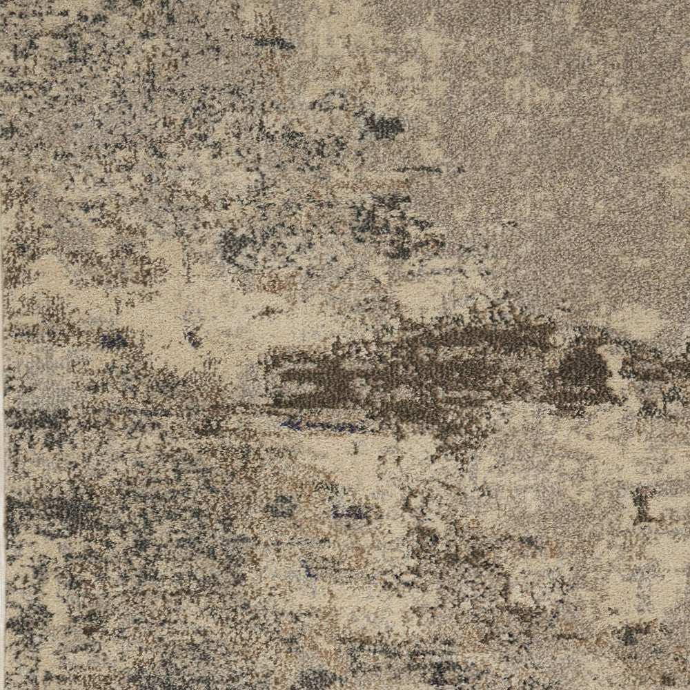 3' X 5' Ivory And Grey Abstract Power Loom Non Skid Area Rug - Homeroots - Flyclothing LLC