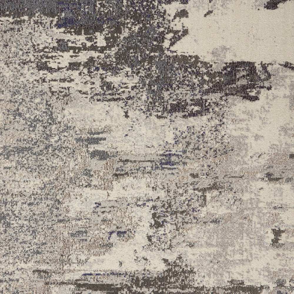 4' X 6' Ivory And Grey Abstract Power Loom Non Skid Area Rug - Homeroots - Flyclothing LLC