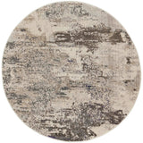 4' X 4' Ivory And Grey Round Abstract Power Loom Non Skid Area Rug - Homeroots - Flyclothing LLC