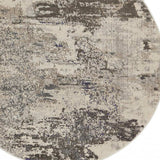 8' X 8' Ivory And Grey Round Abstract Power Loom Non Skid Area Rug - Homeroots - Flyclothing LLC