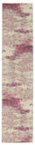2' X 6' Ivory And Pink Abstract Power Loom Non Skid Runner Rug - Homeroots - Flyclothing LLC