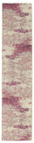 2' X 8' Ivory And Pink Abstract Power Loom Non Skid Runner Rug - Homeroots - Flyclothing LLC