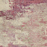 5' X 7' Ivory And Pink Abstract Power Loom Non Skid Area Rug - Homeroots - Flyclothing LLC