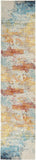 2' X 6' Sealife Abstract Power Loom Non Skid Runner Rug - Homeroots - Flyclothing LLC