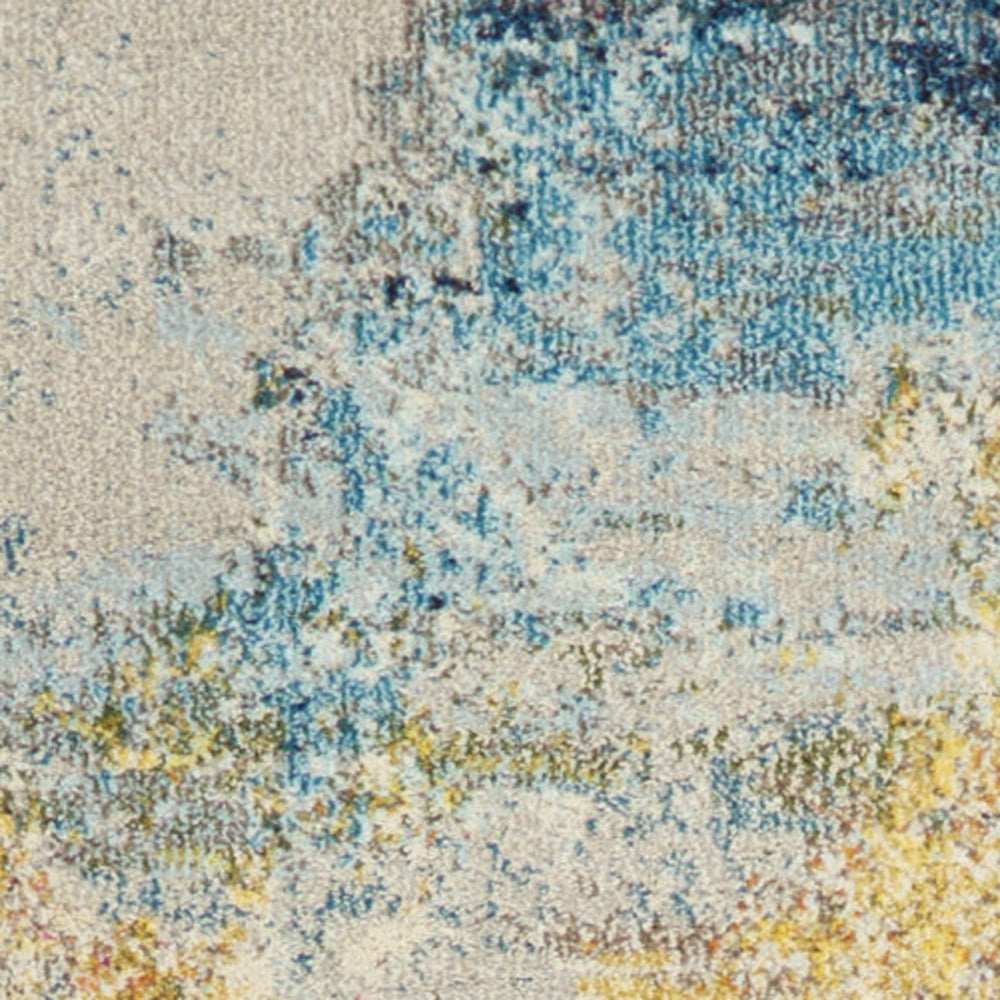 2' X 6' Sealife Abstract Power Loom Non Skid Runner Rug - Homeroots - Flyclothing LLC