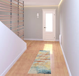 2' X 6' Sealife Abstract Power Loom Non Skid Runner Rug - Homeroots - Flyclothing LLC