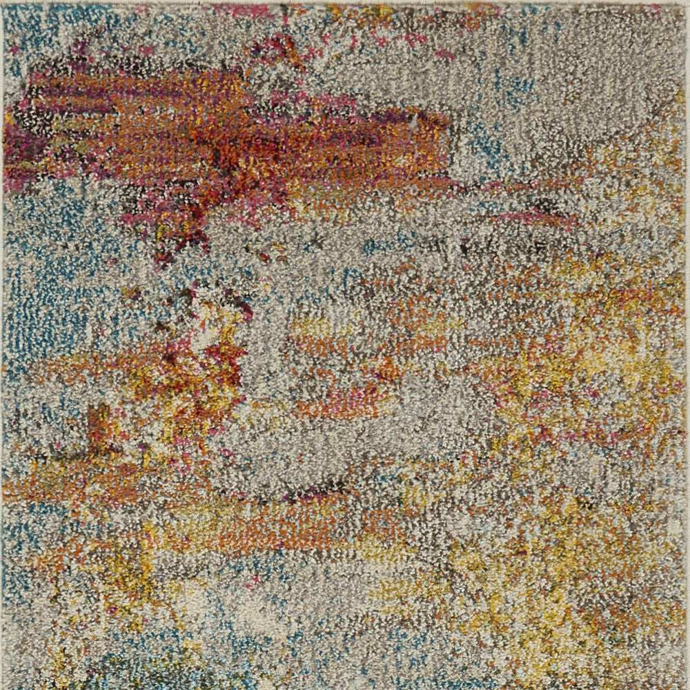 2' X 4' Sealife Abstract Power Loom Non Skid Area Rug - Homeroots - Flyclothing LLC