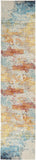 2' X 8' Sealife Abstract Power Loom Non Skid Runner Rug - Homeroots - Flyclothing LLC