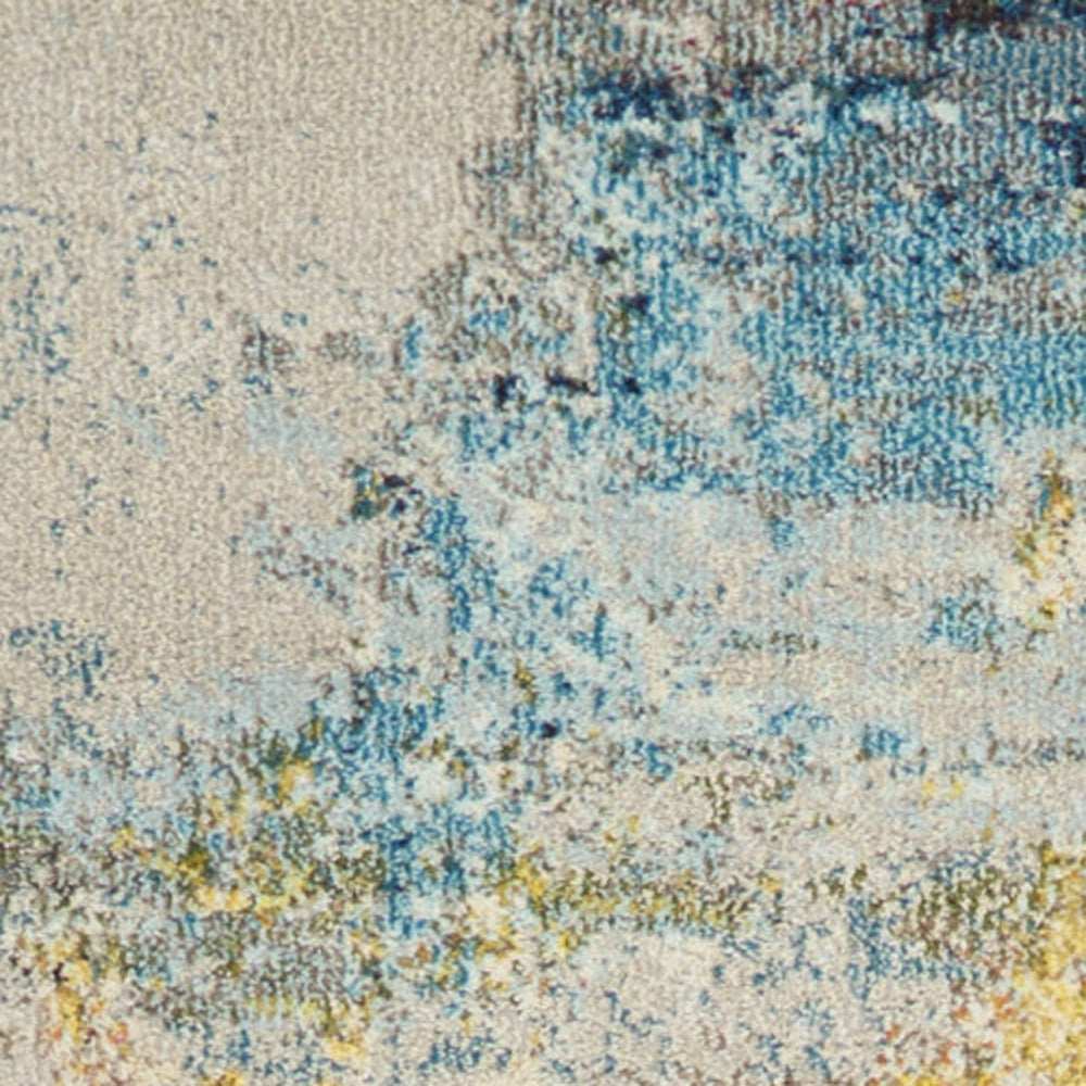 2' X 8' Sealife Abstract Power Loom Non Skid Runner Rug - Homeroots - Flyclothing LLC