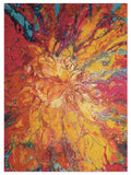 5' X 7' Cayenne Abstract Power Loom Non Skid Area Rug - Homeroots - Flyclothing LLC