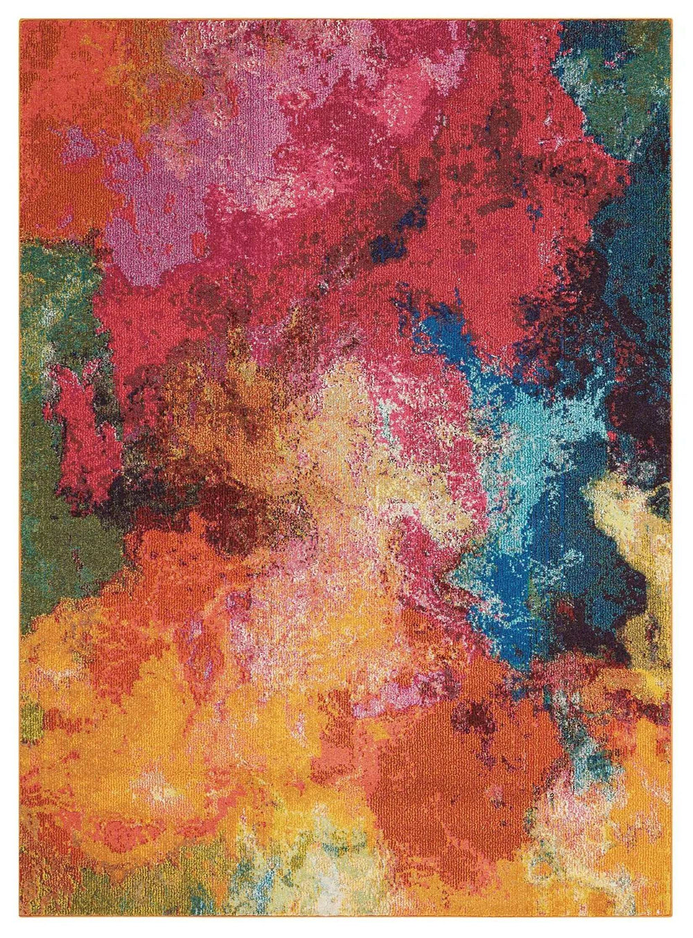 5' X 7' Palette Abstract Power Loom Non Skid Area Rug - Homeroots - Flyclothing LLC