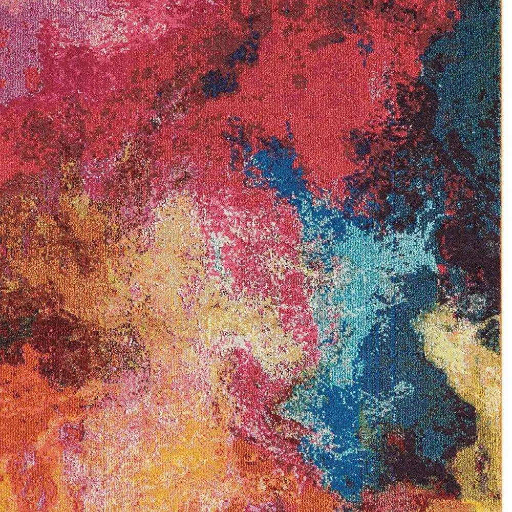 5' X 7' Palette Abstract Power Loom Non Skid Area Rug - Homeroots - Flyclothing LLC