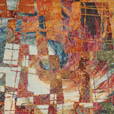 4' X 6' Stained Glass Abstract Power Loom Non Skid Area Rug - Homeroots - Flyclothing LLC