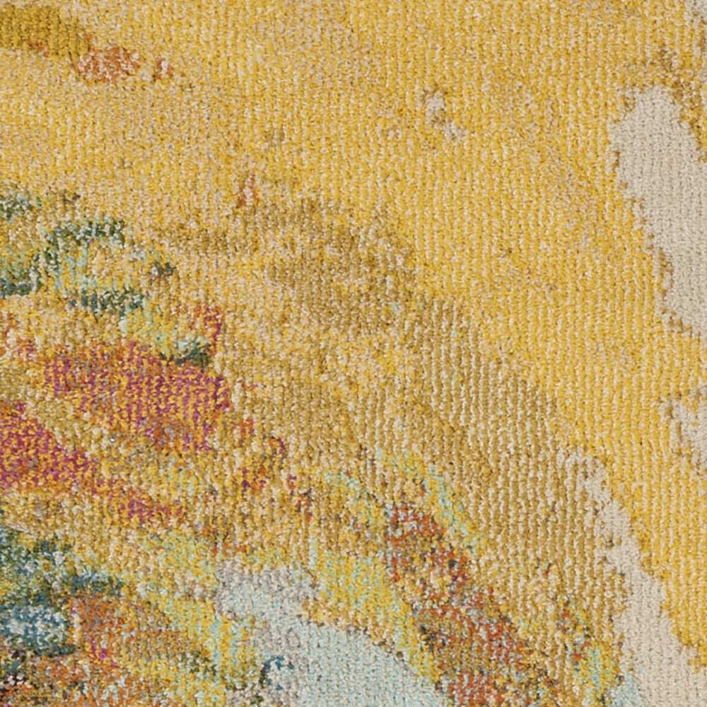 2' X 6' Wave Abstract Power Loom Non Skid Runner Rug - Homeroots - Flyclothing LLC