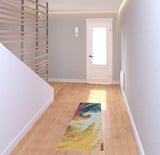 2' X 6' Wave Abstract Power Loom Non Skid Runner Rug - Homeroots - Flyclothing LLC