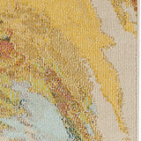 2' X 8' Wave Abstract Power Loom Non Skid Runner Rug - Homeroots - Flyclothing LLC