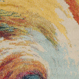 3' X 5' Wave Abstract Power Loom Non Skid Area Rug - Homeroots - Flyclothing LLC