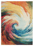 4' X 6' Wave Abstract Power Loom Non Skid Area Rug - Homeroots - Flyclothing LLC