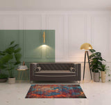 4' X 6' Atlantic Abstract Power Loom Non Skid Area Rug - Homeroots - Flyclothing LLC