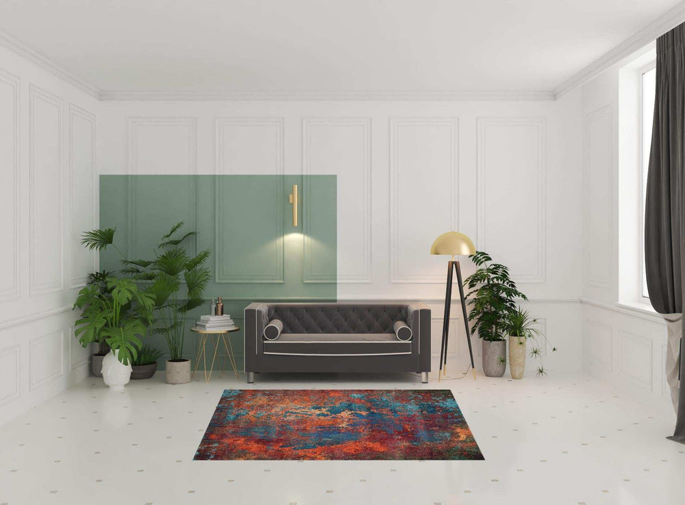 5' X 7' Atlantic Abstract Non Skid Area Rug - Homeroots - Flyclothing LLC