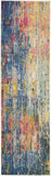 2' X 8' Blue And Yellow Abstract Power Loom Non Skid Runner Rug - Homeroots - Flyclothing LLC