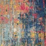 4' X 6' Blue And Yellow Abstract Power Loom Non Skid Area Rug - Homeroots - Flyclothing LLC