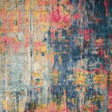 5' X 7' Blue And Yellow Abstract Power Loom Non Skid Area Rug - Homeroots - Flyclothing LLC