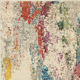 2' X 8' Ivory Abstract Power Loom Non Skid Runner Rug - Homeroots - Flyclothing LLC