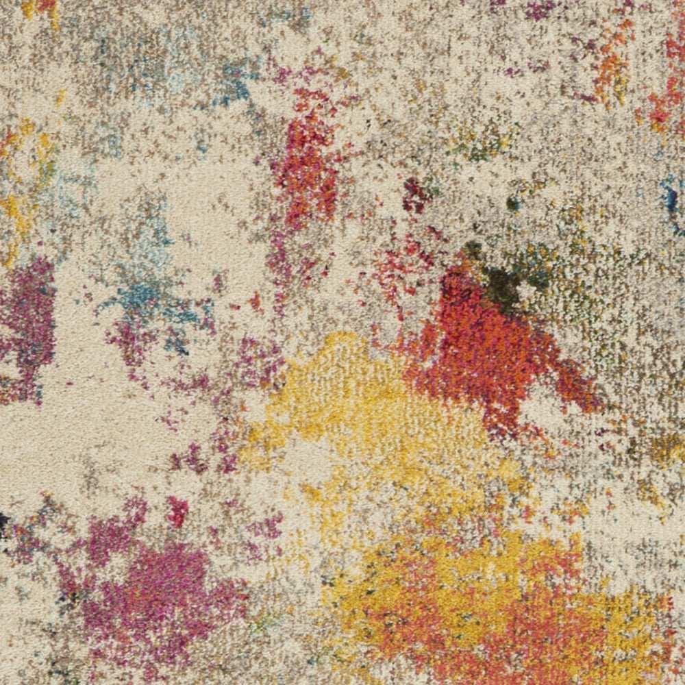 3' X 5' Ivory Abstract Power Loom Non Skid Area Rug - Homeroots - Flyclothing LLC