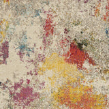 3' X 5' Ivory Abstract Power Loom Non Skid Area Rug - Homeroots - Flyclothing LLC