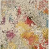 3' X 5' Ivory Abstract Power Loom Non Skid Area Rug - Homeroots - Flyclothing LLC