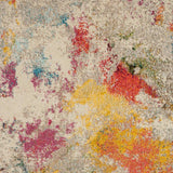 4' X 6' Ivory Abstract Power Loom Non Skid Area Rug - Homeroots - Flyclothing LLC