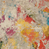 5' X 7' Ivory Abstract Power Loom Non Skid Area Rug - Homeroots - Flyclothing LLC