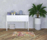 2' X 4' Pink Abstract Power Loom Distressed Non Skid Area Rug - Homeroots - Flyclothing LLC