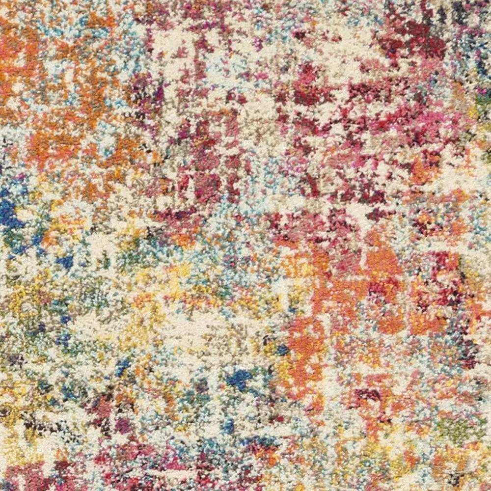 2' X 8' Pink Abstract Power Loom Distressed Non Skid Runner Rug - Homeroots - Flyclothing LLC