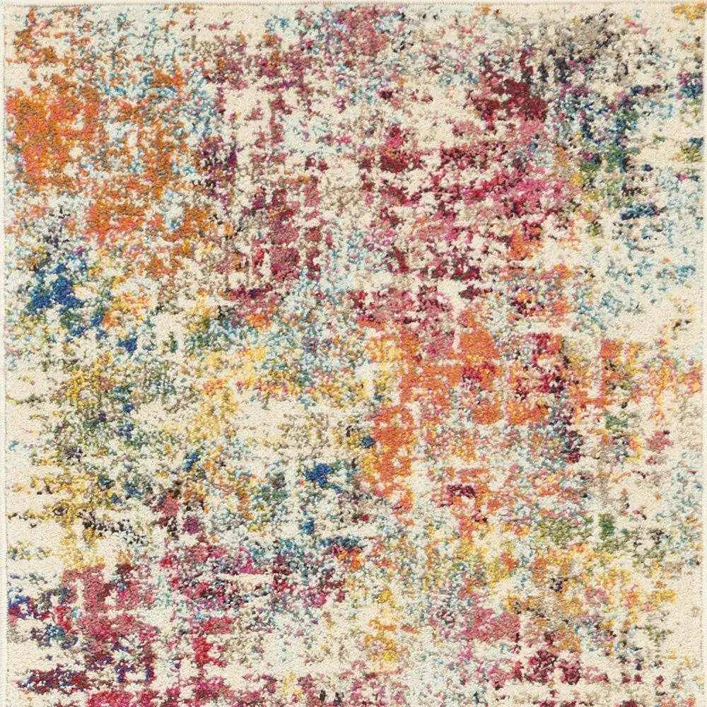 2' X 8' Pink Abstract Power Loom Distressed Non Skid Runner Rug - Homeroots - Flyclothing LLC