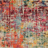 4' X 6' Pink Abstract Power Loom Distressed Non Skid Area Rug - Homeroots - Flyclothing LLC