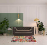 4' X 6' Pink Abstract Power Loom Distressed Non Skid Area Rug - Homeroots - Flyclothing LLC