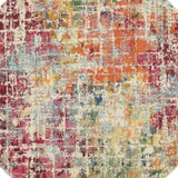 4' X 4' Pink Abstract Power Loom Distressed Non Skid Area Rug - Homeroots - Flyclothing LLC